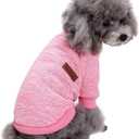 Jecikelon Dog Clothes Dogs Sweater Soft Puppies Clothing Winter Puppy Sweaters Warm Outfit for Dogs Small XXS XS Cat Apparel (Pink, S)