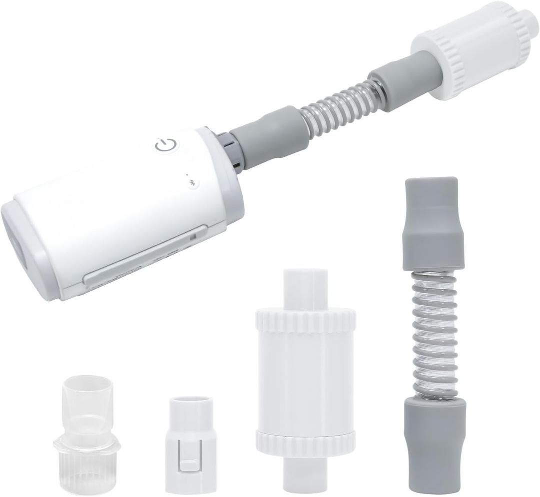 Cpap Muffler for AirMini with Cpap Hose Adapter, Noise-Absorbing Sponge, Quiet Sleep in Travel, No Air Leakage - Adapter Fits for Universal Standard 22mm Diameter Tubing