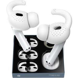 Gcioii 3 Pairs for AirPods Pro 2 Ear Hooks Covers [Added Storage Pouch] Anti-Slip Accessories Compatible with Apple AirPods Pro 2nd Generation (White)