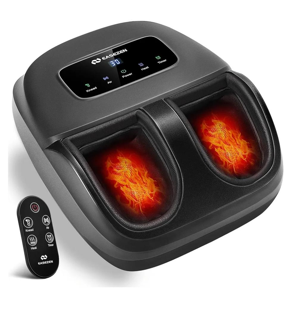 Shiatsu Foot Massager with Heat & Cordless Remote - 2026 Upgraded Deep Kneading Massage for Plantar Fasciitis, Neuropathy & Tired Feet | Fits Up to Size 14 | Perfect Gifts