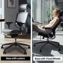 Frassie Office Gaming Chair Metal Base Replacement with 5 Wheels Bell Glides Replacement, 28 Inch Heavy Duty 2500 Lbs Universal Computer Chair Stool Base Part (Black)