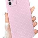 2 x Compatible with iPhone 12 Case with Cute Fashion Polka Dot Aesthetics Design, Raised Lens Edge Protection, Stylish Slim Soft TPU Protective Cover for iPhone 12, Purple
