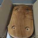 JOLLYMER Dip-Dyed Teak Stool Solid Wood Indoor Outdoor Shower/Bath/Spa Handmake Teak Bench