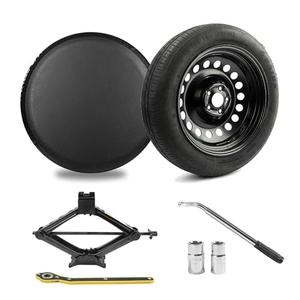 Gleyi Spare Tire Kit Compatible with 2012-2026 CRV, 2020-2026 CRV Hybrid - Includes 18x4 Black Rim, 155/90R18 Spare Tire, 29” Rolling Diameter, Includes car Jack kit and Spare tire Bag.