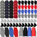 Liitrsh 120 Pcs Homeless Care Package Supplies Winter Beanie Hat Gloves Socks Scarves Polyester Drawstring Bags for Women Men (Black, Gray, Red, Blue)