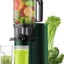 5.8" Wide Feed Slow Masticating Juicer, Whole Fruits & Vegetables, No Pre-Cutting Needed,Maximize Nutrient & Juice Yield,Green