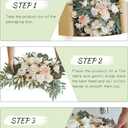 Faux Flower Swag Set of 2 for Wedding Welcome Signs Floral Swag Wedding Reception Ceremony Signs Decor (Champagne & Cream)