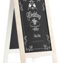 DAHAPYBOO Sandwich Board 40"x20" Solid Pine Wood Rustic White,Chalk Board Sign Board,Sandwich Board Signs Outdoor, Chalkboard Easel,A Frame Chalkboard Sign