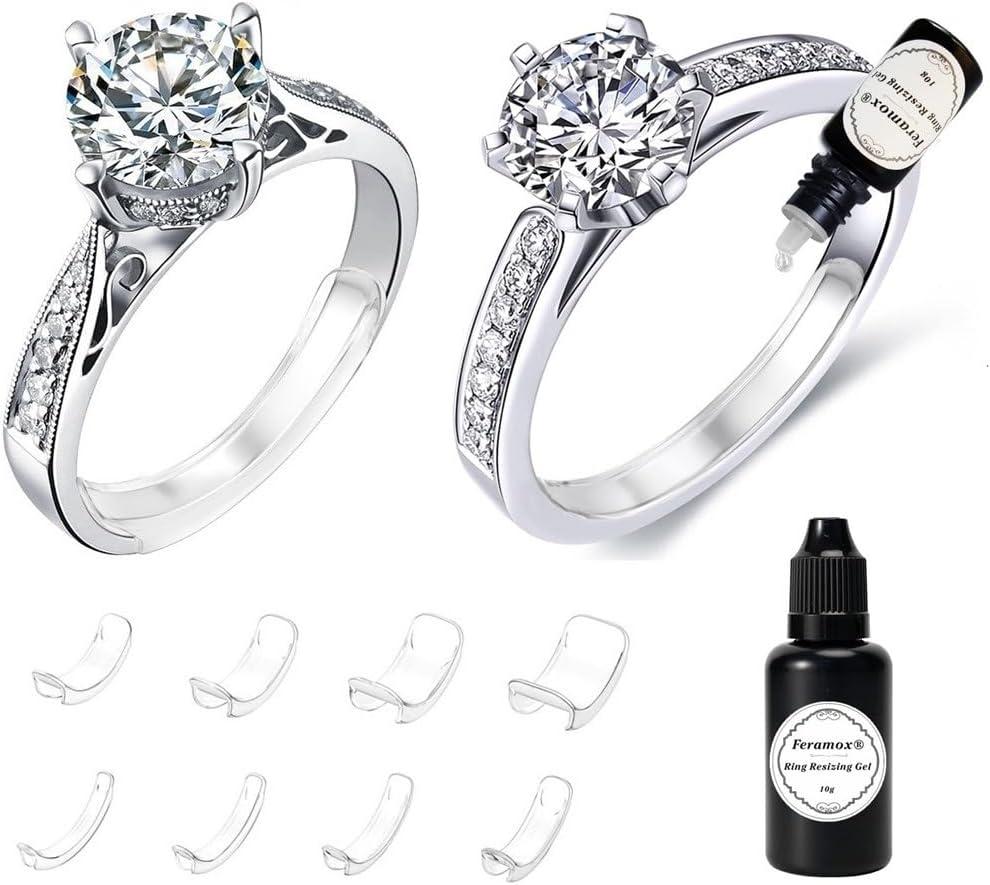 Invisible Ring Size Adjuster for Loose Rings Ring Adjuster Fit Any Ring Resizing Gel with UV Light Ring Snuggie Filler