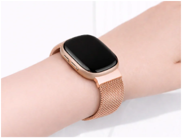 STAINLESS STEEL MESH BAND FOR USE WITH FITBIT VERSA ROSE GOLD 