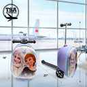 Disney Frozen Princess Suitcase Scooter for Kids - Girls Scooter Luggage with Light Up Wheels, Easy Steer and Foldable Carry On Kick Scooter for Toddler, Boys, Girls, Great Travel Gift Idea