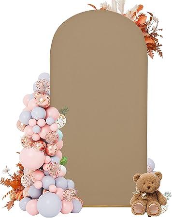 6.6FT Wedding Arch Covers Arch Backdrop Cover Arch Stand Covers Set Arch Cover Spandex Fabric Stretchy Backdrop for Wedding Birthday Party Decoration Baby Shower (Black, Cover Only)