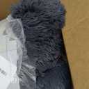 Dog Bed, Cat Calming Bed, Faux Fur Pillow Pet Donut Cuddler Round Plush Bed for Large Medium Small Dogs and Cats (Dark Grey, 49.0" L x 38.0" W x 7.0" Th)