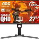 AOC 27 Inch Gaming Monitor QHD 180Hz Mini-LED HDR1000, Q27G3XMN
3440×1440 Computer Monitor, 0.3ms, HDR400, USB 3.2, DP 1.4, HDMI 2.1, Height Adjustable Stand, Audio Out, VESA Mount
