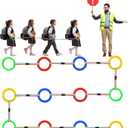 Berlune 24 Pack Toddlers Walking Ropes Preschool Walking Rope for Kids Colorful Line Safety Loops Detachable Transition Rope for Children's School Kindergarten Daycare Outdoor Supplies Wrist Leashes