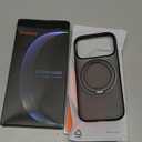 TORRAS 360 Magnetic Stand for iPhone 17 Pro Case, [Fit for MagSafe] [Rotatable Ring Kickstand] [4X Mil-Grade Shockproof] Slim Phone Cover, Camera Button, Obsidian Black, Translucent, Ostand O3 Fitness