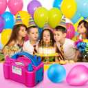 FLSEPAMB Balloon Pump, Electric Balloon Pump,Portable Dual Nozzles Electric Balloon Air Pump 110V 600W, Electric Balloon Inflator with Tying Tool, Colored Ribbons for Party Decoration