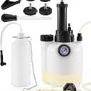 3L Brake Fluid Bleeder Kit - One Man Brake Pressure Bleeding w/ 1L Catch Bottle, Automotive Manual Power Bleeder Vacuum Pump, Upgraded Adapters (43.5/45/49.5/50.7mm) for Master Cylinders