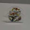 Napkin Holder Highland Watercolor Flowers Hummingbirds Acrylic Tissue Dispenser Non-Slip Holds 50-60 Napkins Freestanding Tissue Dispenser Box, for Kitchen Dining Car Decor