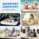Ciremiv Car Bed with The Most Complete Sleeping Accessories,Leakproof Durable Car Air Mattress, Pillow & Pump for SUV Minivan Mpv Road Trip Inflatable Bed,White + Gray