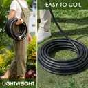 5/8 IN. 25FT. Heavy Duty Rubber Garden Hose, High Flow 5/8" I.D. Brass Fitting No Memory Durable Heavy Duty Water Hose for Watering, Irrigation, Water Transfer Pump