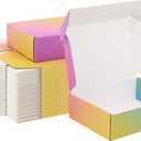 Shipping Boxes Small 7x5x2", 50 Pack Colorful Corrugated Cardboard Boxes, Mailer Boxes for Small Business Mailing Packaging