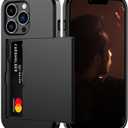 Nvollnoe for iPhone 13 Pro Case with Card Holder Heavy Duty Protective Dual Layer Shockproof Hidden Card Slot Slim Wallet Case for iPhone 13 Pro for Men&Women(Black) (Black-Standard Storage)