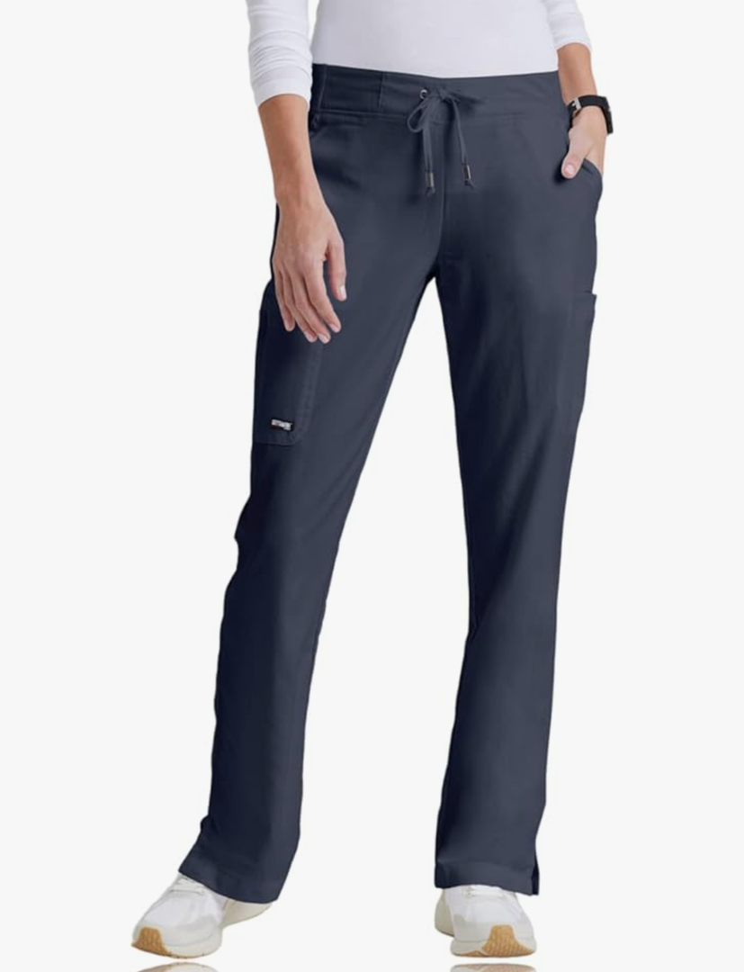 BARCO Grey's Anatomy Scrubs - Mia Scrub Pant for Women, Elastic Back Waist, Mid-Rise Shaped Leg Women's Scrub Pant M
