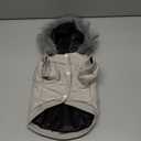 LESYPET Dog Coat for Small Dogs, Windproof Doggie Puffer Jacket with Leash Hole, Extra Warm Dog Jacket Winter Coat, Grey, Medium