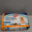 Simple Solution Disposable Male Wraps, Absorbent Leak Proof Belly Bands for Dogs, Incontinence Aid, Puppy Training, Marking Control, and Travel Protection, Large Dogs, 1827 Inch Waist, 30 Count