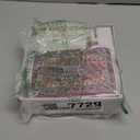 1:12 Dollhouse Couch Furniture Set, 16Pcs Wooden Miniature Sofa Set, Dollhouse White Fabric Printed Double & Single Sofa with Pillow and Living Room Accessories