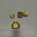 Brass Flare Cap Assortment Kits, SAE 45 Degree Flared Tube Fitting for 1/4" 5/16" 3/8" 1/2" 5/8" Tube OD, 5pcs Kit
