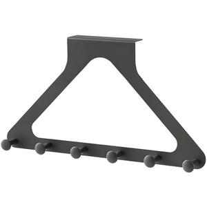 FULANCCY Over The Door Rack for Hanging Clothes, Towel Hooks for Bathroom Over Door Heavy Duty, Over The Door Organizer with Hooks (Gun Grey)2 Pcs