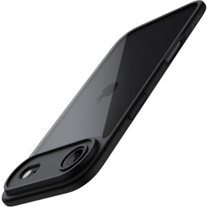 JETech Case for iPhone Air, Shockproof Phone Bumper Cover, Solid Color Matte TPU Frame, Anti-Scratch Clear Back, 6.5-Inch Display (Black)