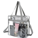 BAGAIL Clear Bags Stadium Approved Clear Tote Bag with Zipper Closure Crossbody Messenger Shoulder Bag with Adjustable Strap