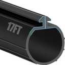 MYFAMIREA 17FT Garage Door Seals Bottom Rubber for Clopay Weather Stripping EPDM Weatherproofing Garage Door Bottom Seal Strip Replacement Kit for Single Slot, Flexible and Easy to Install, Black