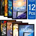 12Pcs Diamond Art Frames & Diamond Painting Frames Variety - Includes 6 of 12x16 inch and 6 of 12x12 inch Magnetic Self-Adhesive Snap Frames for Canvas Art, No Tools Needed for Wall Door Home Decor