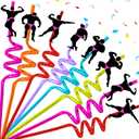 24Pcs Reusable Bachelorette Straws Bachelorette Party Supplies Decorations, Suitable For Bodybuilding-Themed Party and Bridal Shower Male Dancer Decorations With 2 Cleaning Brushes