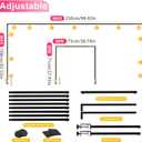 Over the Table Rod Stand with Clamps Adjustable 13''-42'' Tall 29"-98" Length Set of 2 Black Table Arch Hanging for Wedding Birthday Party Halloween Christmas Decoration