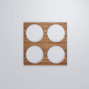 Wooden Panel Size 15 x 15 Inch Diameter Of A Circle 6,5 Inch,  Medium Wembley Decorative Fretwork Wood Wall Panels, Walnut,  4 Pcs