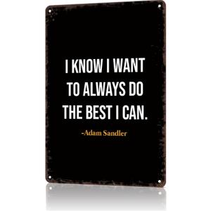Vintage Metal Sign Decor Adam Sandler Quote Poster Retro Funny Tin Signs For Man Cave Decor Basement Pub Farmhouse Diner Cafe Outdoor Aluminum Decorations 8x12 Inch