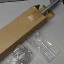 Exclusive Home Curtains ER1012-01 66120 Ogee 1" Curtain Rod and Finial Set, 66"-120", Matte Silver