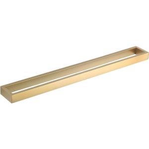 GERZWY 24-Inch Bathroom Towel Bar Stainless Steel Modern Square Style Bath Towel Bar Wall Mount Gold Finished HG1701(60)-BE