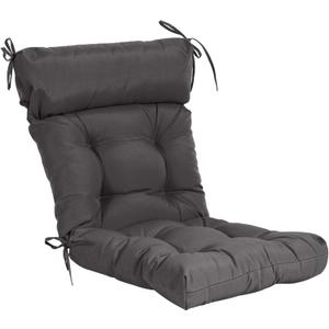 QILLOWAY Indoor/Outdoor High Back Chair Cushion,Spring/Summer Seasonal All Weather Replacement Cushions (Grey)