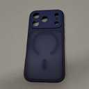 CANSHN Magnetic Compatible with iPhone 17 Pro Case, Upgraded [Full Camera Protection] [Compatible with Magsafe] [Translucent Matte] Shockproof Protective Phone Cover 6.3 Inch - Deep Blue