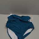 B2prity Tankini Swimsuits for Women Tummy Control Two Piece Bathing Suit High Waisted Wrap Swim Suit with Bottom Swimwear (Large, Peacock Green, White)