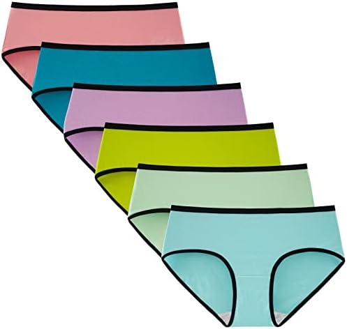 INNERSY Womens Underwear Cotton Hipster Panties Regular & Plus Size 6-Pack, M