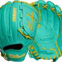 Wilson Fall 2024 A2000 Baseball Gloves (Pitcher - 12", Seafoam/Yellow Gold)