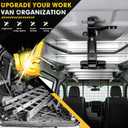 Van Interior Ladder Storage System, Heavy Duty Alloy Steel Ladder Rack | Overhead and Sidewall Mounted Ladder Storage System for Space Saving, Ladder Rack for Van, Trailers,or Truck Caps