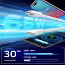 Kobilar USB C to USB C Cable Fast Charging, 5-Pack 3ft Type C Charging Cables for iPhone 16 Pro Max Plus, 65W C to C Cable for Samsung S24 S23, iPad Pro 13 12.9 11 inch, iPad Air (White)